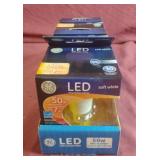 GE LED 50W light bulbs. 3 total
