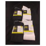 Soccer socks. Size S.  Black and white. 4 pairs