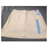 Womens Large Pale yellow active skort