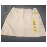 Womens medium Pale yellow active skort