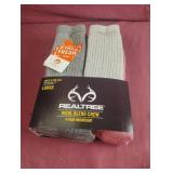 Realtree wool blend crew socks. 4 pairs size