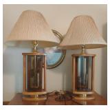 Vintage turnable lamps. Set of 2. 28" tall