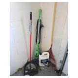Dustpan,  Weed Killer, Rake & Bissell Vacuum