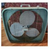 Vtg Dominion metal box fan, works