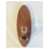 Wooden Sconce Candle Holder 18" tall