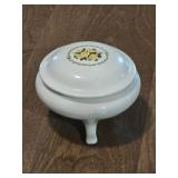 Ceramic Footed Trinket Box 4"W 3ï¿½"T