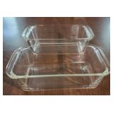 2 Pyrex glass loaf dishes