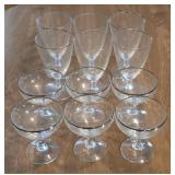 6 Sherbert & 6 Champagne Glasses