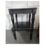 26wx20hx22d  two black side tables