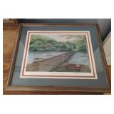 Peggy Sullens "Reflections Of The Past" framed