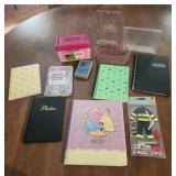 Address books, photo albums , rookie cards,