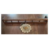 24" wooden display shelf, plate shelf