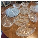 Plastic bowls, trays, deviled egg containers