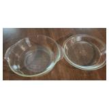 Pyrex glass pie plate dish, fire king round