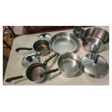 Assorted pots and pans