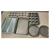 Baking pans, cake pans, muffin pans