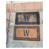 W or M door mats