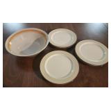 6 international China Co plates, and 9" bowl