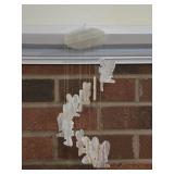 Onyx Stone Angel Wind Chime 11" tall