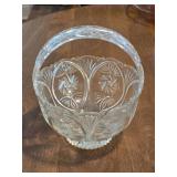 Heavy Cut Crystal Badket 8.5" tall