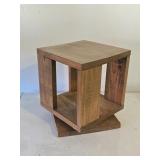 Wooden CD Turntable Stand 9"x 9"x 11" tall