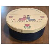 Handpainted Bentwood Box 15"x 6"