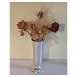 8" Plastic Vase w/ Dried Flowers
