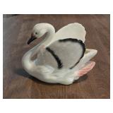 Ceramic Swan Planter 7"L 5.5"T