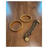 Stretchy goldtone bracelets