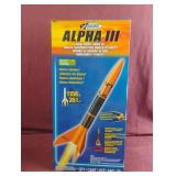 Alpha III model rocket launch set