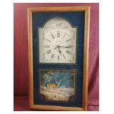 Ingraham Quartz wall clock with deer decor 23.5 x