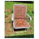 Vintage outdoor metal and aluminum foldable yard