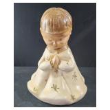 Vintage 13" praying child bank
