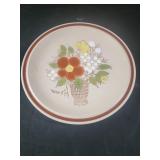 Vintage 1970s Norwell stoneware plate 12"