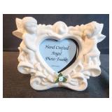 6x5 cherub heart shaped photo frame