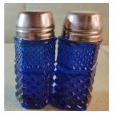 Vintage Anchor Hocking Wexford cobalt blue salt