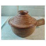 Stoneware speckled pottery crock