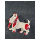 Vtg Bassett hound brooch, DODDS SIGNATURE