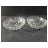 2 vintage Anchor Hocking Burple Inspiration Clear