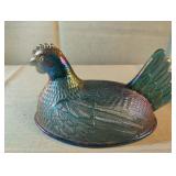 Vintage Indiana Glass Iridescent Carnival Blue