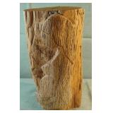 Unique wood hand carved pregnant lady sculpture