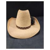 Size 7 3/8 straw cowboy hat
