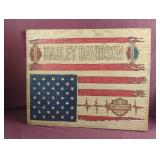 Harley Davidson handmade wood sign. 19 x 15.5