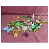 Assortment of small plastic animals. 50 total