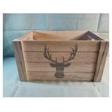 Wood deer crate box 12 x 6 x 8