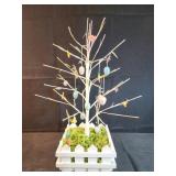 17" decorative tree with Easter ornaments white