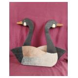Hand painted wood Canadian geese 16.5 x 16