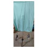 Fishing poles with closed reels