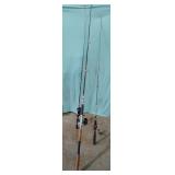 Fishing poles with open reels