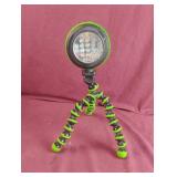 Small LED tripod light with fed lights flashing